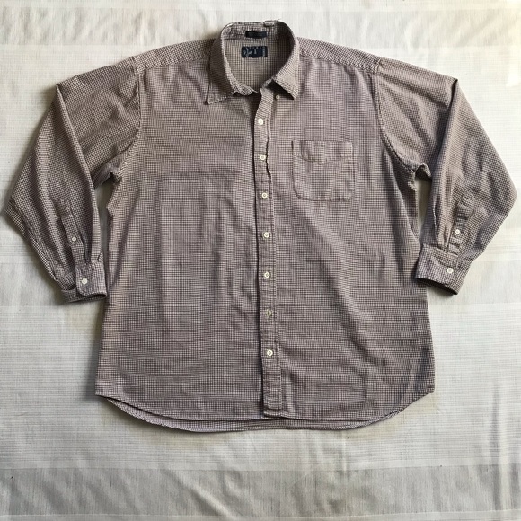 VTG JAB Studio Men’s XXL 100% Cotton Houndstooth Button Up Shirt - Picture 1 of 8